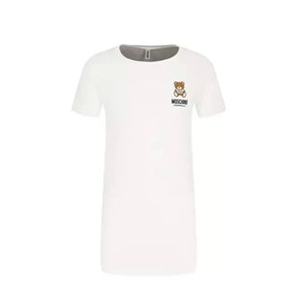 Moschino Kleedjes, Dames, Wit, S, Katoen, Teddy Bear T-Shirt Jurk