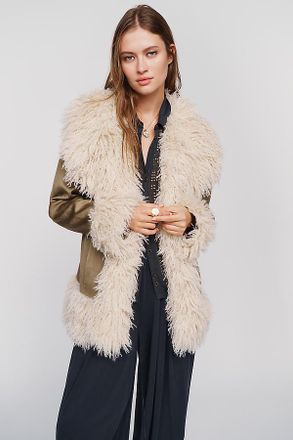 Maeve Belted Faux Fur Coat Jacket