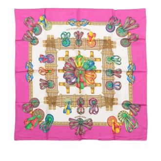 Herm&egrave;s Pre-owned Scarves, female, Pink, Size: ONE SIZE Pre-owned Les Rubans du Cheval Scarf