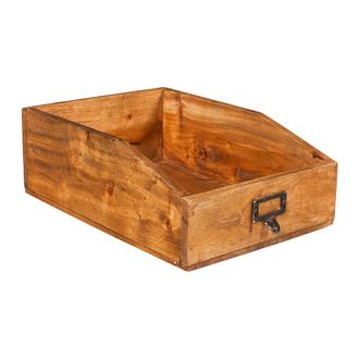 Novit&agrave; Home drawer for objects in wood, brown