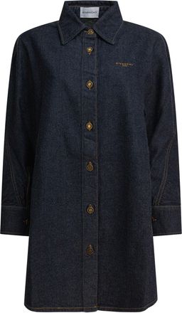 Givenchy Womens Denim Shirt - Dark Blue Cotton - Size EU 38 (Womens)
