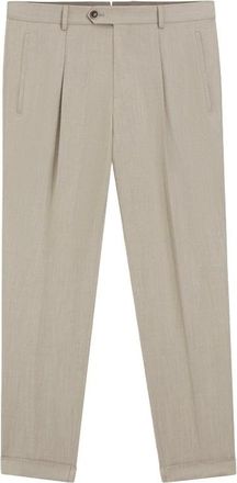 HUGO BOSS Broeken, Heren, Beige, S, L Peet Pleat 252
