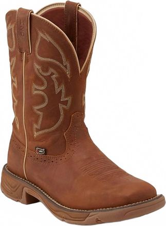Justin Boots Mens Rush Waterproof Boots In Saddle Tan