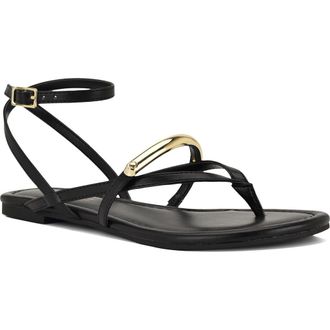 Nine West Bretta Ankle Strap Sandal in Black at Nordstrom, Size 6.5