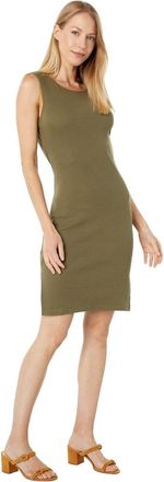 BCBGeneration Midi Dress Womens Olive Side Slit Cut Out Bodycon JDM591