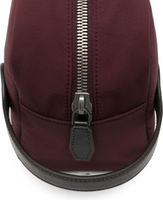 Emporio Armani Logo-Plaque Nylon Clutch - Burgundy