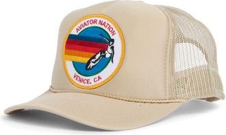 Aviator Nation Signature Trucker Hat in Khaki at Nordstrom