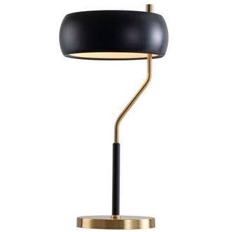 Jonathan Y Designs Oskar 22.5 Moody Metal LED Desk Lamp, Black/Brass Gold at Nordstrom