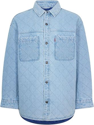 Levi's Mens Levis Ingleside Overshirt Badu Stone in Stonewash - Blue - Size X-Large