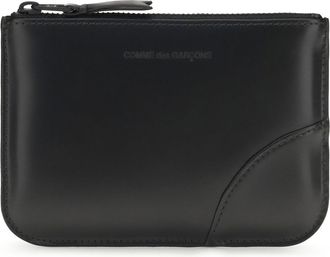 Comme Des Gar&ccedil;ons Mens Leather Zip Wallet Black Calf Umbrellas