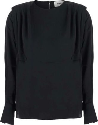 BA&SH Top de sat&eacute;n Cadie - Blouses & Shirts - Mujer - Negro - XS
