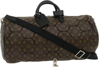 Louis Vuitton Pre-owned Canvas Weekendtas - Dames - Vintage Weekendtas - Bruin - ONE Size - Vintage