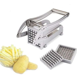 OEM Cortador Profesional De Acero Inoxidable Para Patatas Fritas Con Cuchilla De Repuesto Manual, Cortador De Patatas Para Verduras, Cebollas, Patatas, Za
