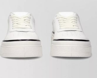 Jil Sander leather platform low-top sneakers