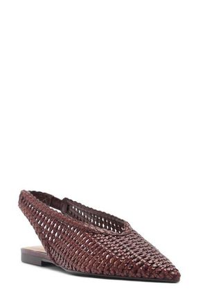 Arezzo Eva Pointed Toe Slingback Flat in Fresh Ruby at Nordstrom, Size 5.5