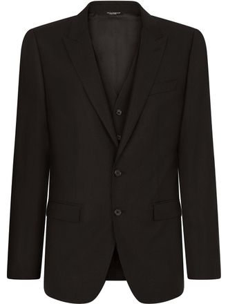Dolce & Gabbana Martini-fit wool-silk tuxedo suit - Black