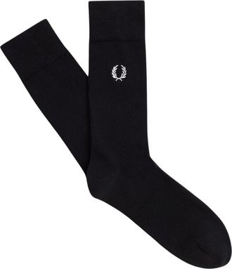 Fred Perry Klassieke Lauwerkrans Sok - Heren - Outdoor ondergoed - Zwart - 44 EU - Katoen - Fitness