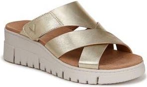 Vionic Uptown Sunset Slide Sandal in Gold Met Leather at Nordstrom Rack, Size 8.5