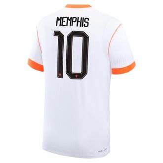 Nike Memphis Depay Netherlands National Team 2026 Match Away Nike Mens Dri-FIT ADV Soccer Jersey in White | NN203949363-NED