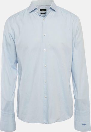 HUGO BOSS Boss By Hugo Boss Blue Patterned Slim Fit Shirt