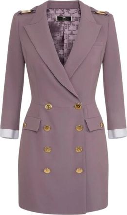Elisabetta Franchi Ab-384-36E2-V650 - Dames - Korte kleedjes - Paars - 3XL - Kleedjes