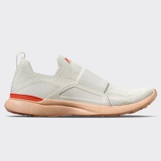 Athletic Propulsion Labs Womens TechLoom Bliss Ivory Faded Peach Blood Orange Sneaker in Ivory-Fadedpeach-Bloodorange at Nordstrom, Size 6