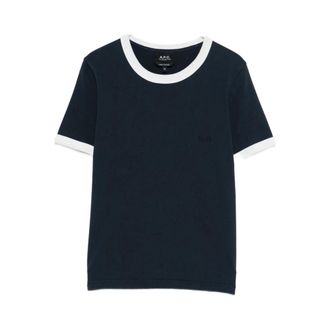 A.P.C. A.p.c., Tops, Dames, Blauw, S, T-shirt Cohbq F26550 Iak