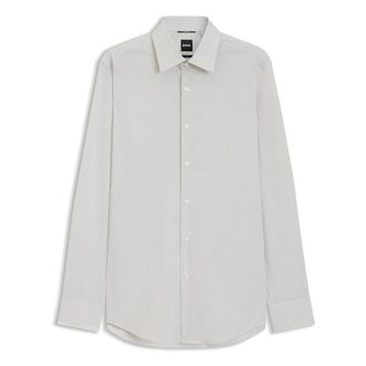 HUGO BOSS Heren, Overhemden, Beige, Maat: M Katoen