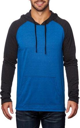 Burnside Colorblock Raglan Sleeve Hoodie in Royal at Nordstrom Rack, Size Xx-Large