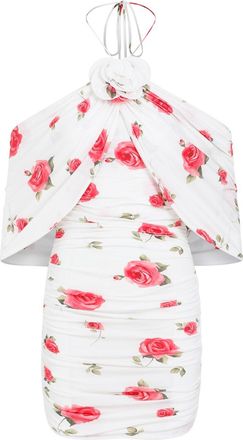 Magda Butrym White Cream Printed Dress-Donna