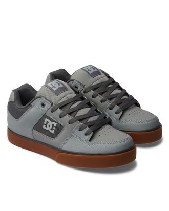 DC Sneaker DC SHOES Pure, Herren, Gr. 10,5 (44), grau (carbon, gum), Obermaterial:55, 4% Leder, 44, 6% Synthetik;, Schuhe Sneaker
