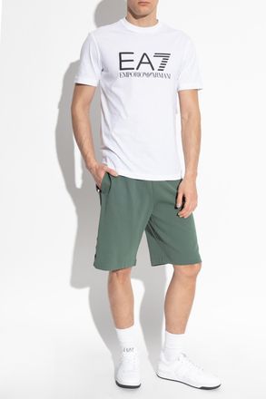 Emporio Armani Shorts With Logo, Mens, Green