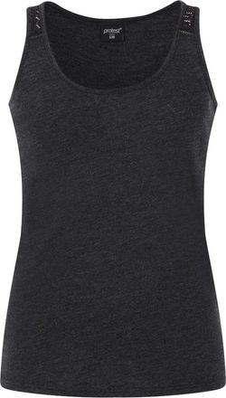 Protest Kurzarmshirt PROTEST SINGLET PRTIMPULSE, Damen, Gr. XXL, schwarz (true schwarz), Obermaterial: 60% Baumwolle CO. 40% Polyester PES., Shirts Kurzarmshi