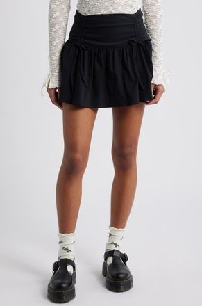 BP. Cinched Bubble Miniskirt in Black at Nordstrom, Size Xx-Large