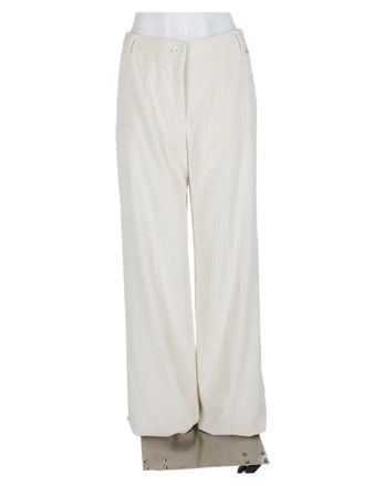 Herno White Wide-Leg Tailored Straight-Leg Pants
