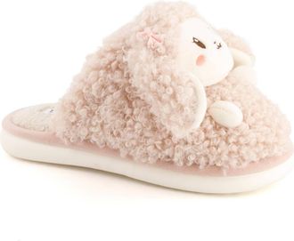 Andrea WomenS Cozy Bunny Slippers With Plush Faux Fur In Pink