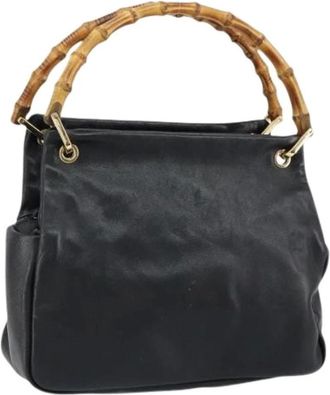Gucci Pre-owned Handbags, female, Black, Size: ONE SIZE Pre-owned Vintage Leather Handbag