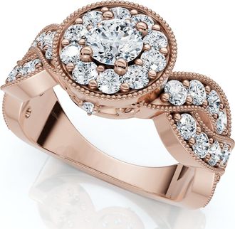 Pompeii3 1Ct TW Wendy Diamond Engagement Ring 10k Gold Lab Grown