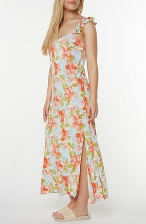 Roxy Daydreamer Floral Maxi Sundress in Tigerlily Secret Beach Print at Nordstrom Rack, Size Xx-Large