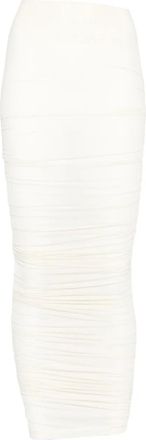 Wolford Gonna midi con ruches - Bianco