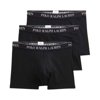 Ralph Lauren Bottoms, male, Black, Size: L Black Polo Classic 3 Pack Trunk Boxers 3Pk