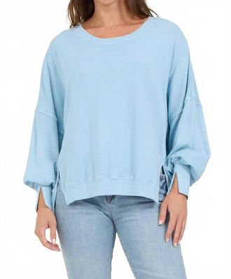 Dear John Denim Trenton Crewneck Sweater In Milky Blue