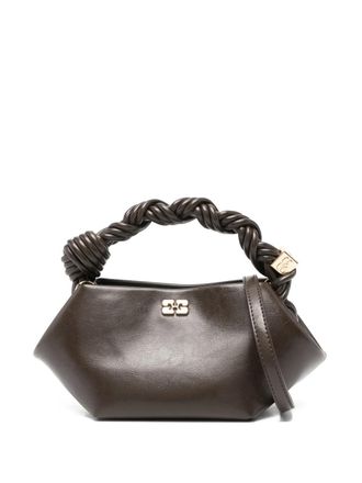 Ganni mini Bou tote bag - Brown
