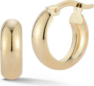 Ember Fine Jewelry Small Bold Huggie Hoop Earrings in Gold at Nordstrom Rack