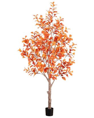 Nearly Natural 9Ft Autumn Oak Artificial Fall Tree