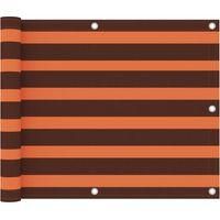OEM Biombo Para Balc&oacute;n, Naranja Y Marr&oacute;n, 75 X 300 Cm, Tela Oxford - Crezuo