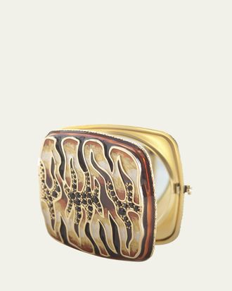 Jay Strongwater Tiger Striped Compact