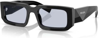 Prada Pr06Ys Rechthoekige Zonnebril - unisex - Accessoires - Zwart - Maat: 53 MM