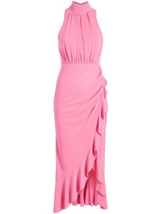 Cinq &agrave; Sept Antonia asymmetric midi dress - women - Polyester/Spandex/Elastane - 12 - Pink