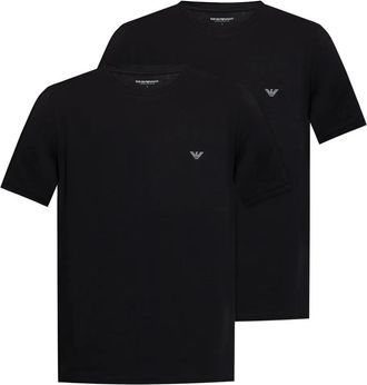 Emporio Armani logo-print T-shirt (set of two) - Black